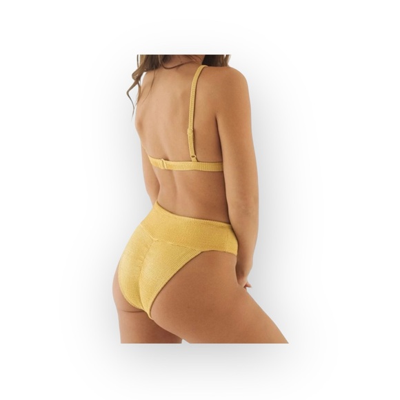 new Montce ☀︎︎ Tamarindo Ruched Scrunch Butt Bikini Bottom ☀︎︎ Goldie ☀︎︎ Small - Picture 14 of 16